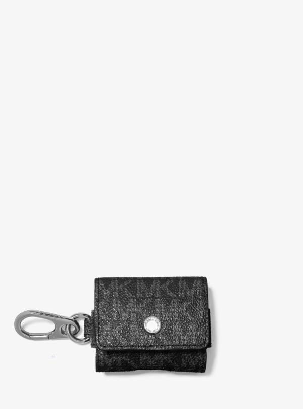 Panske Puzdro Na Mobil Michael Kors Logo Clip Case For Apple AirPods® Čierne - Doplnky Michael Kors Outlet | QINWA-3517